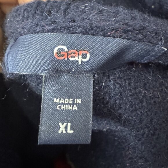 Gap Women X Large Lambswool Chunky Knit Sweater Cowl Neck Nordic Cozy Hygge Warm - Picture 4 of 13